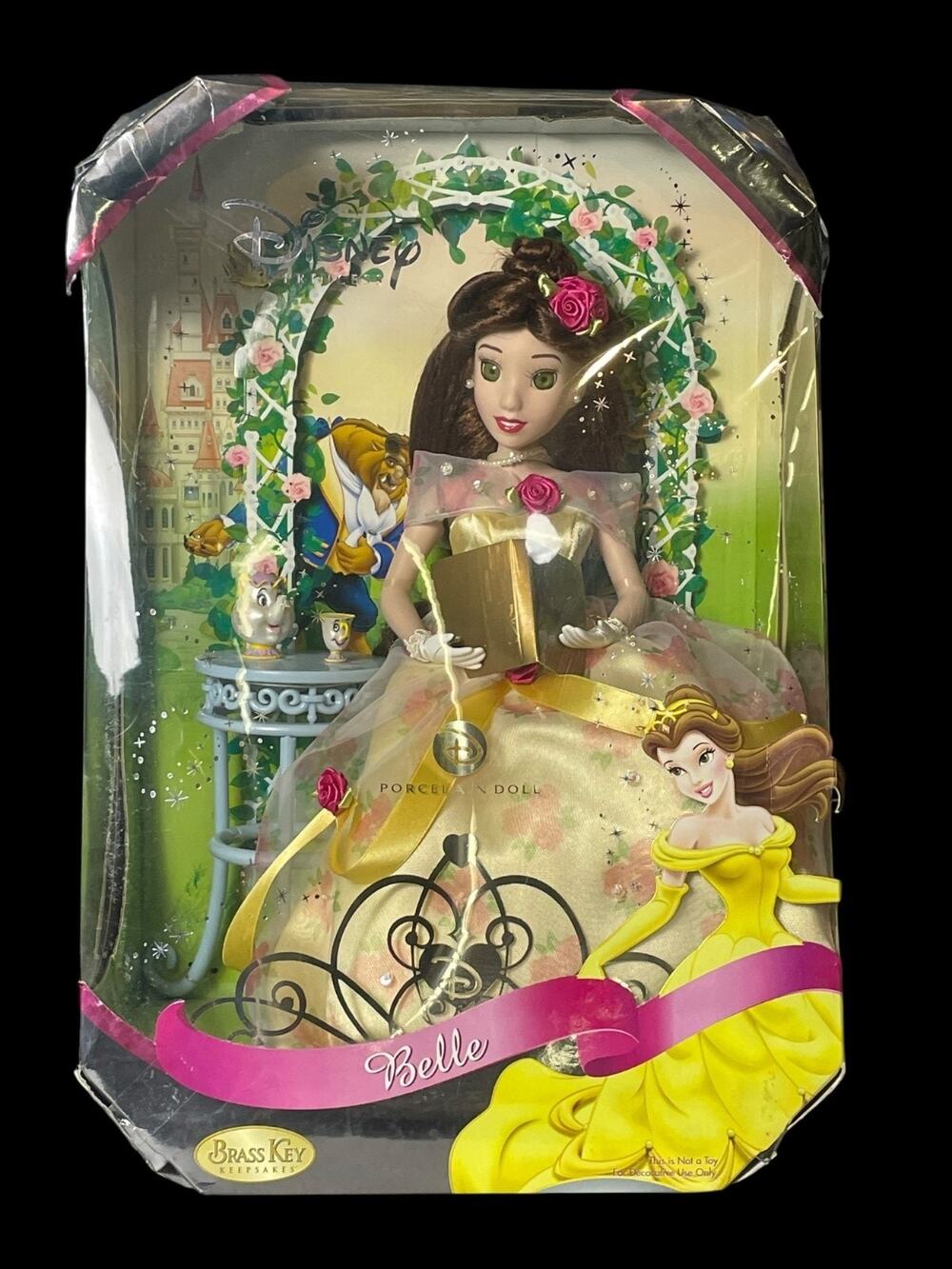 2007 Brass Key Keepsakes Disney Chip & Princess Belle Porcelain Barbie Doll